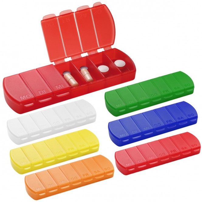 4 Pillendosen Pillenbox Tablettendose Tablettenbox 7Tage 7Fächern Pillendose 