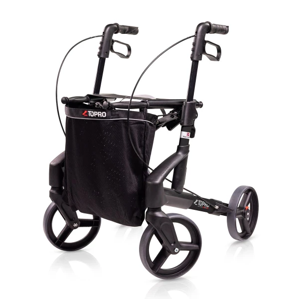 Topro Troja Rollator M Nachtschwarz Black Series