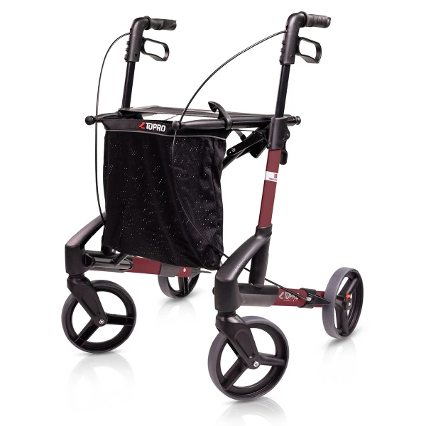 Topro Troja Rollator M Bordeauxrot Black Series