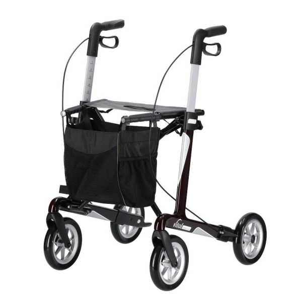 Russka Vital Carbon Plus Rollator rubinrot