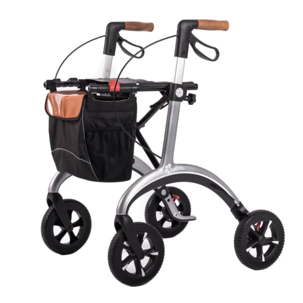 Saljol Carbon Rollator CR54 Star Silver Vorne