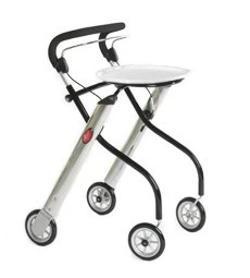 Indoor Rollator schwarz/silber