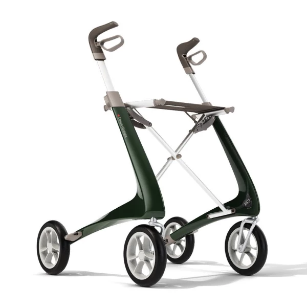 Carbon Ultralight Komfort Rollator dunkelgrün